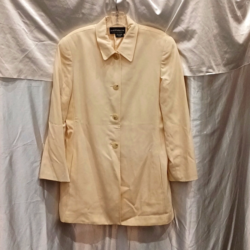 Liz Claiborne cream colored suit coat L